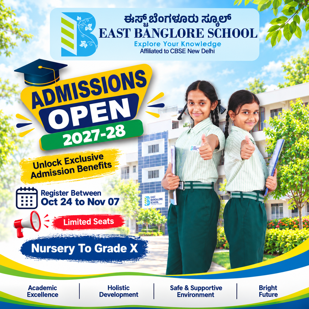 Admissions Open 2027-28 - East Bangalore School